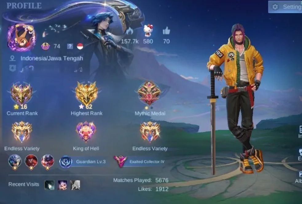 CONTA MOBILE LEGENDS LENDARY | 360 SKINS | 133 HERÓIS | LEGENDARY