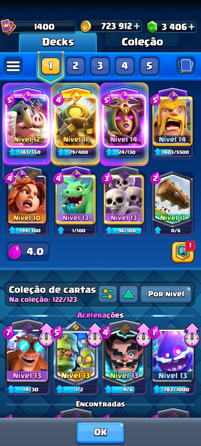 Conta de clash Royale muito top