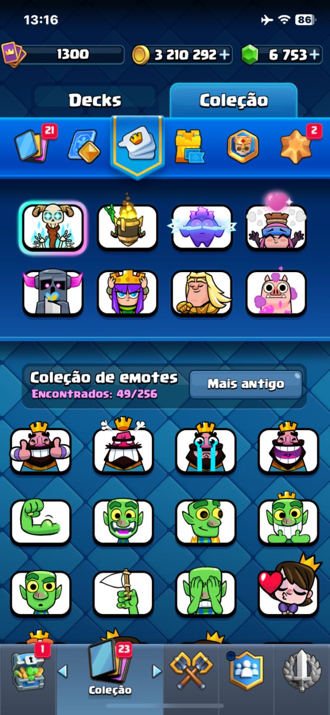 CONTA CLASH ROYALE 11.377 TROFÉUS | NÍVEL 15 | MUITOS RECURSOS