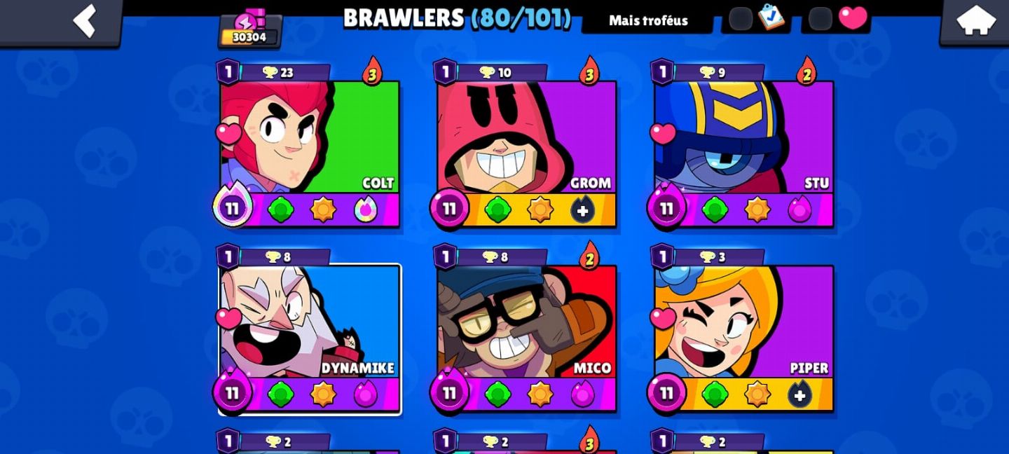 Conta de brawl e clash muito rara