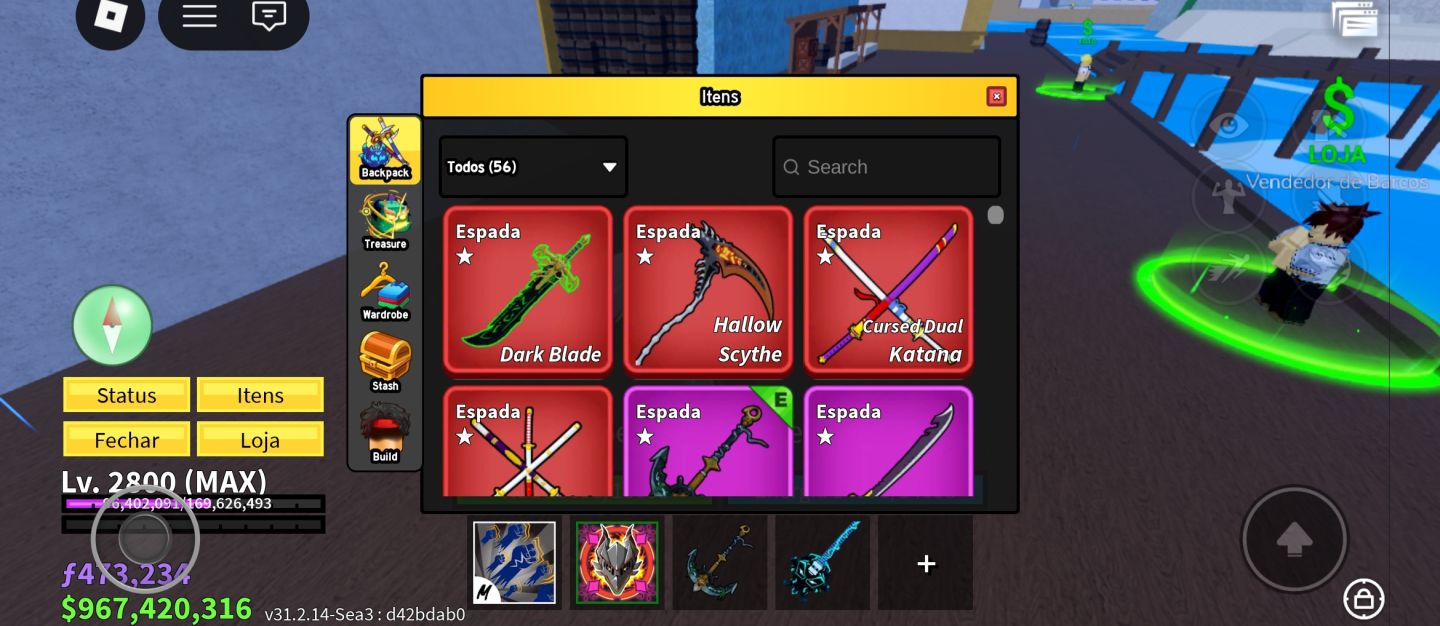 RARIDADE! CONTA FULL 2800 | TODAS V4 | DRAGON E KITSUNE PERM