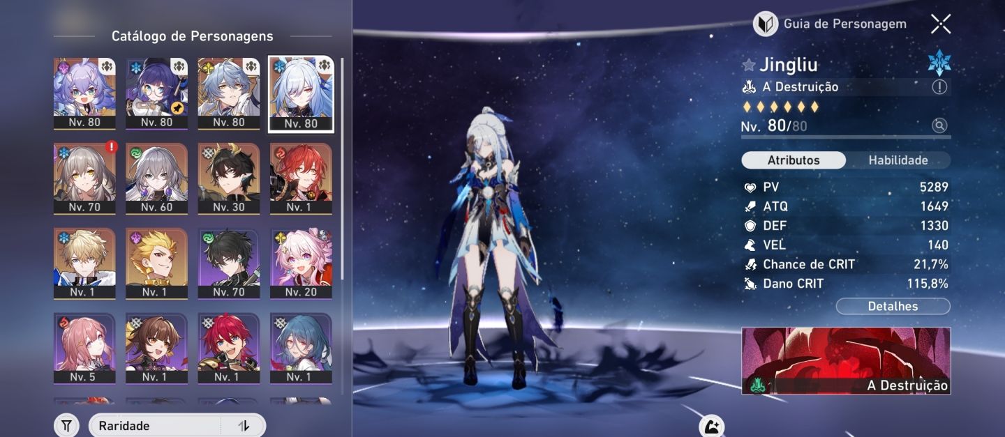 Conta honkai 260 giros