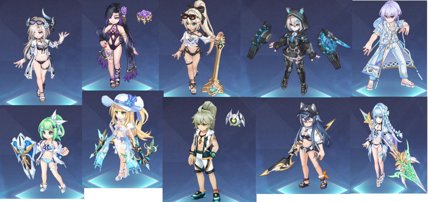 Conta Grand Chase Mobile com Vários Trajes