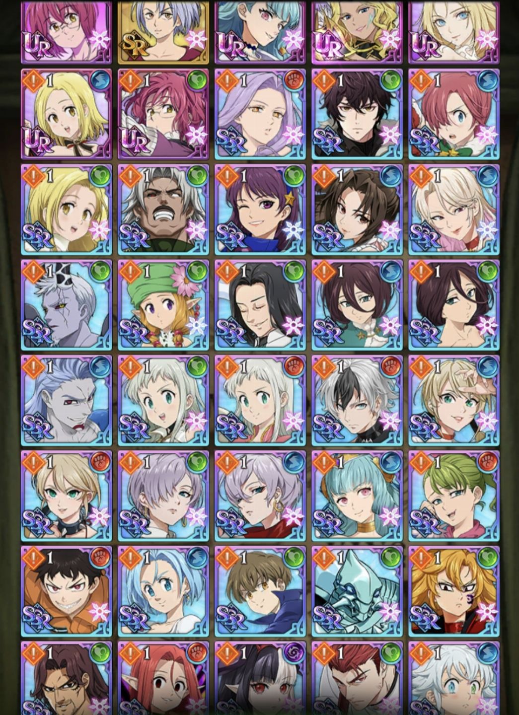 Conta antiga 7ds com muito personagens