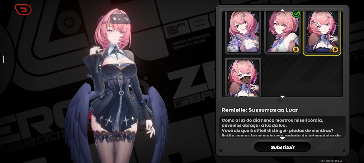 Conta de zenless zone zero com Remielle+motor 2 skin, com Aria+motor total 5T