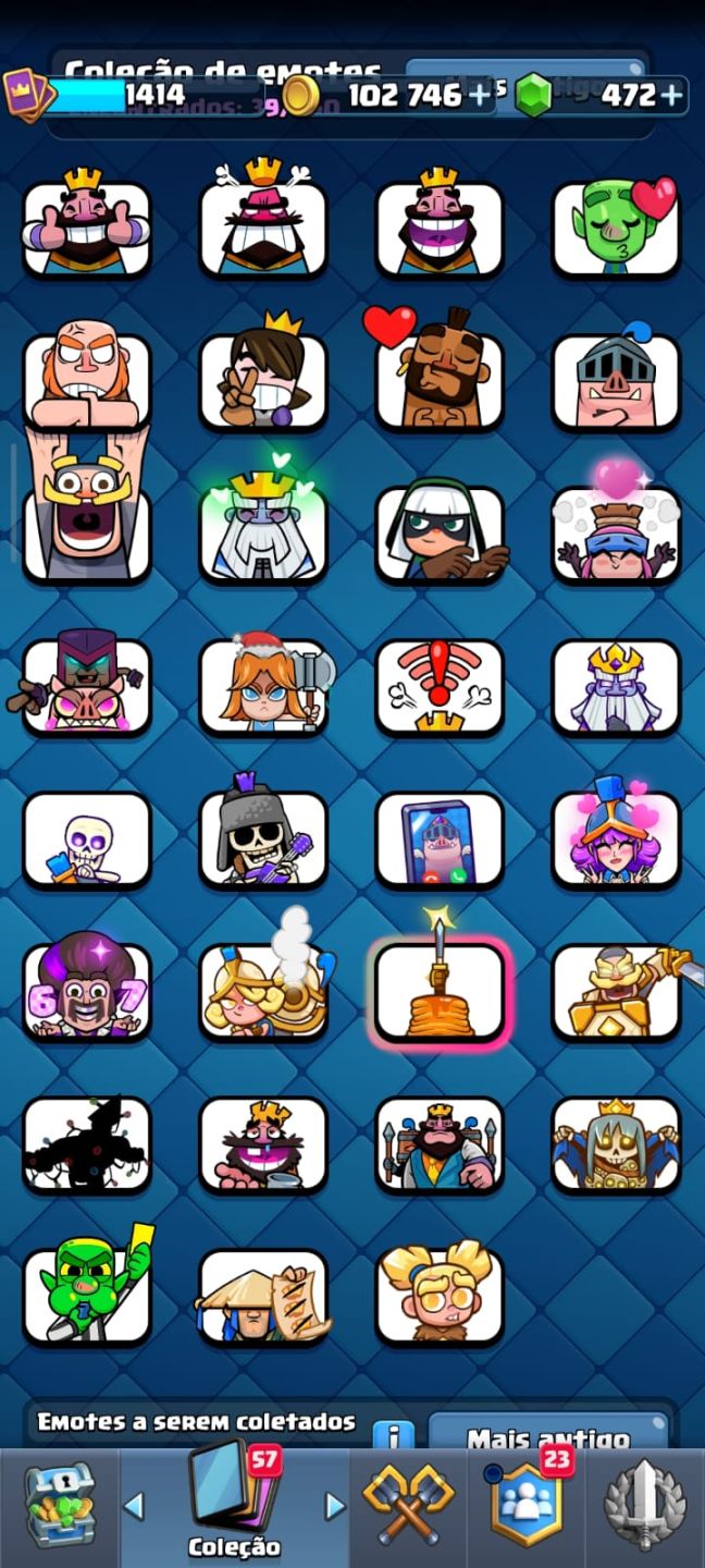 CONTA CLASH ROYALE NIVEL 15, VARIAS EVOS E HEROIS