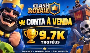 CLASH ROYALE- 9.7k+ TROFÉUS-Arena 24- 12 EVOS CARTAS NÍVEL 15/14/13/12/11