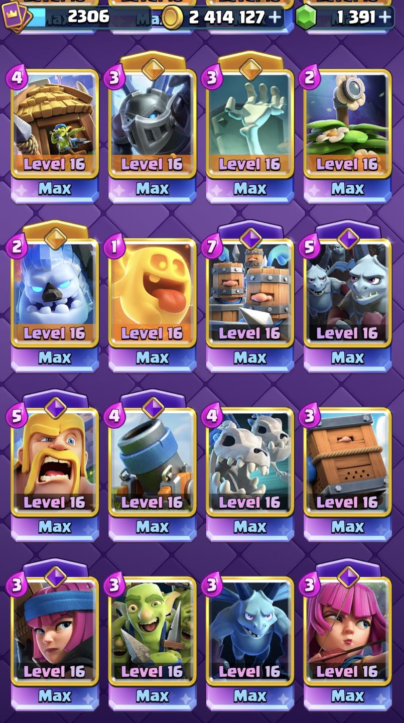 Conta Clash Full Max (todas as cartas/evos/heroi)