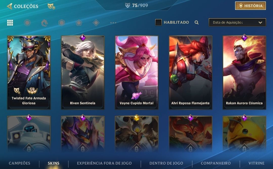 CONTA WILD RIFT, AATROX LANTERNA DRACONICA, 75 SKINS, MAESTRIA 7 AATROX, BRASIL