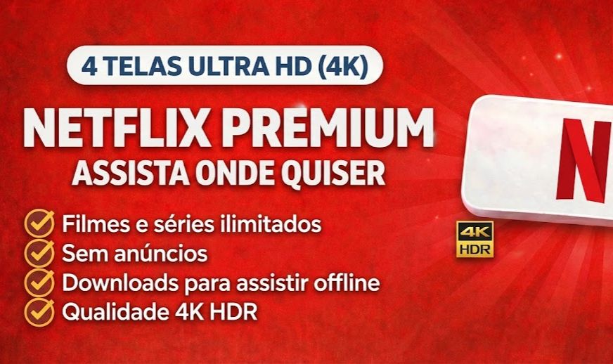 NETFLIX 4K ULTRA - TELA COM PIN -7 A 30 DIAS - PRIVADO - VIA CODIGO TV