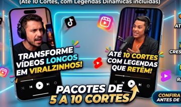 EDIÇÃO)Pacote de 5 a 10 Cortes Virais para TikTok, Reels e Shorts com legenda.