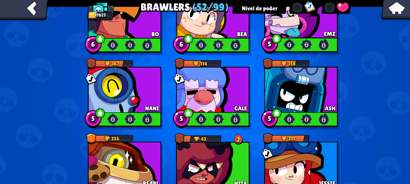 Conta Brawl Stars! 17827 Troféus, 52 Brawlers, 50 Skins e mais! ENTREGA IMEDIATA