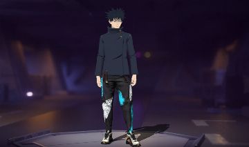 Conta Free fire com calça angelical azul