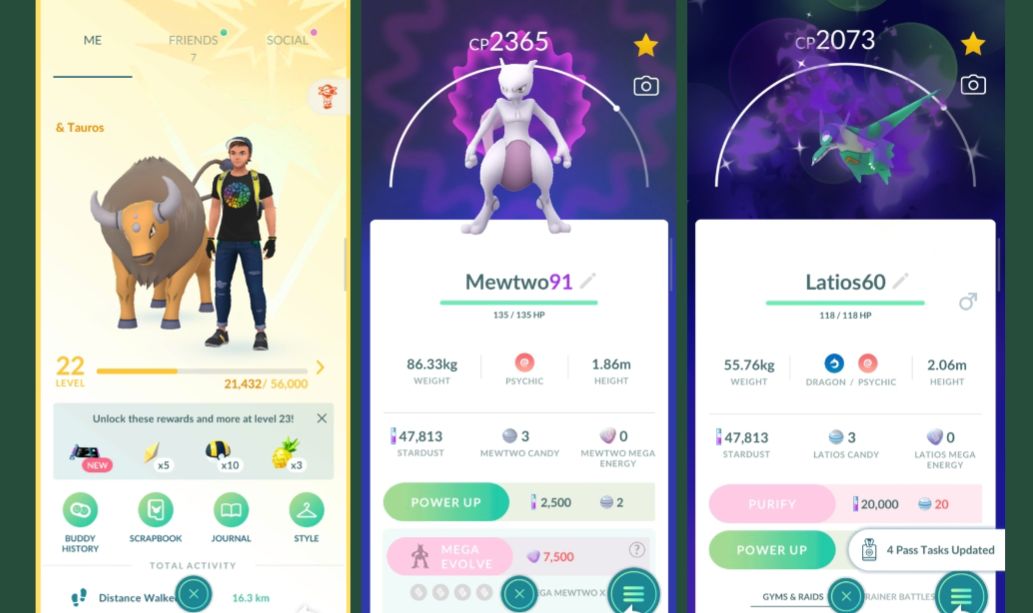 Pokémon GO Level 22 com Mewtwo + 5 Lendários e 3 Shiny | PK06