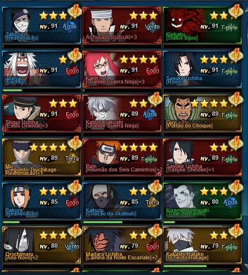 CONTA NARUTO ONLINE | 1KK+ FORÇA | TOP 33 | 418 DIAS MEDALHA| MADARA4S +HASHI 4S