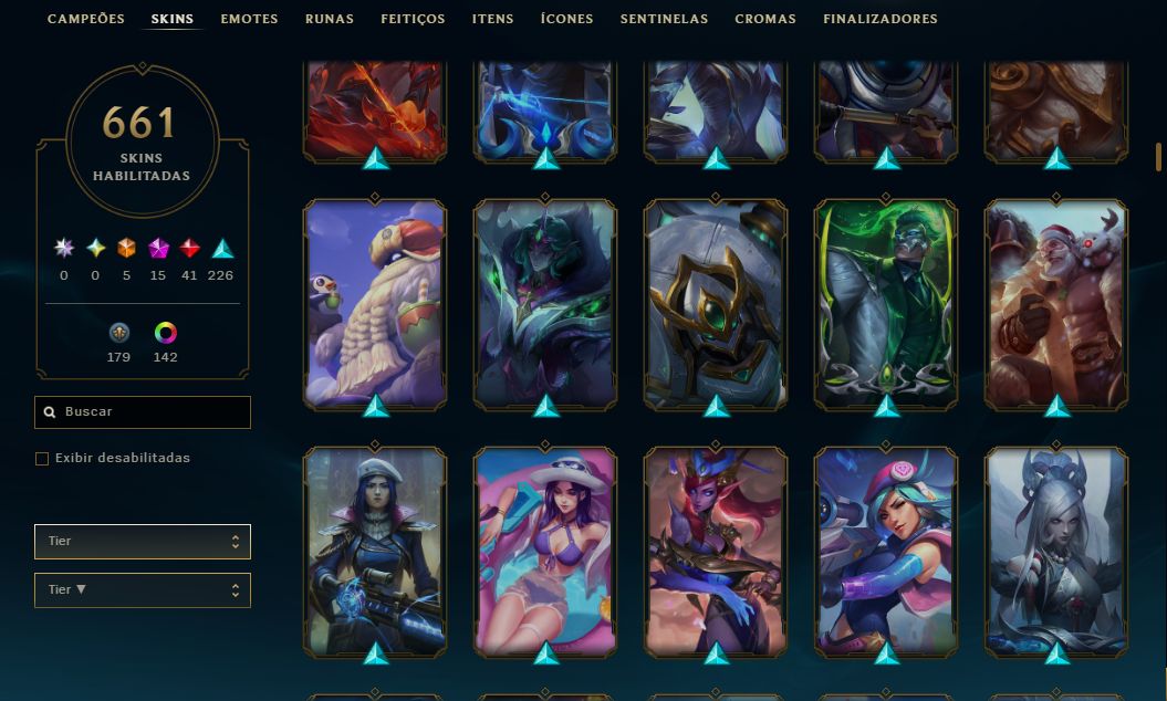 CONTA LOL | 661 SKINS | SEASON 2012