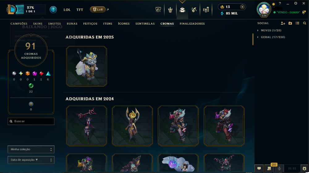 CONTA ANTIGA, +550 skins, mmr flex mestre/dima