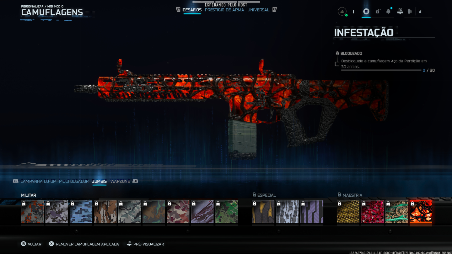 TODAS AS CAMUFLAGENS MAESTRIA DO COD BO7 - GÊNESIS, SINGULARITY E INFESTATION