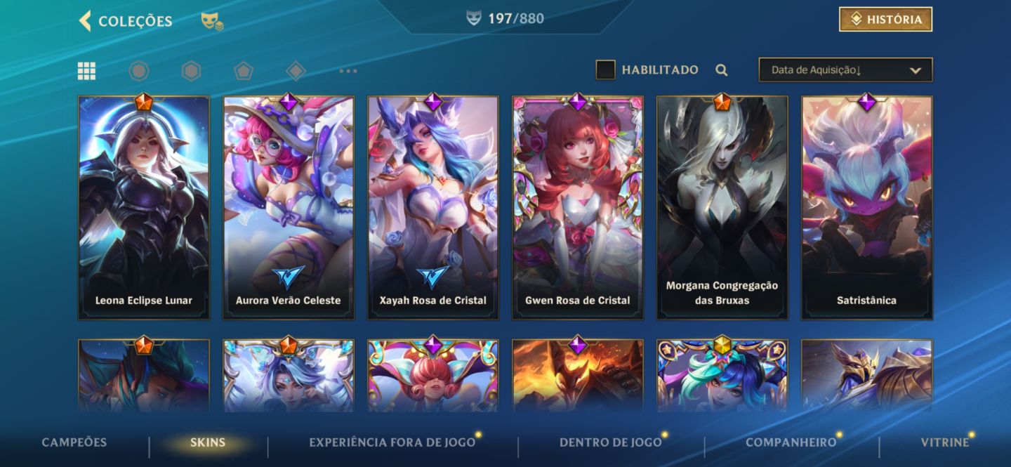 Conta wild rift focada em sup/mid