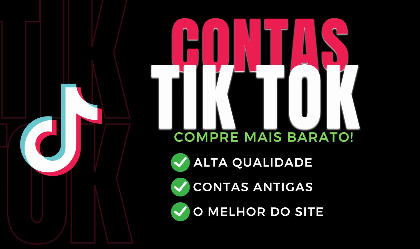 [PROMOÇÃO] CONTAS TIKTOK ANTIGAS & NOVAS (100% QUALIDADE)