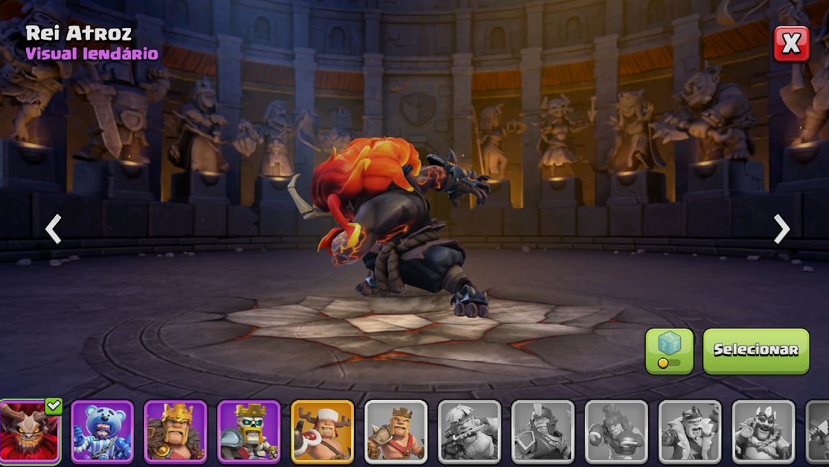 CV 18 BEM UPADA, COM PAISAGEM LENDARIA E ALGUMAS SKINS DE HEROIS LEGAIS.