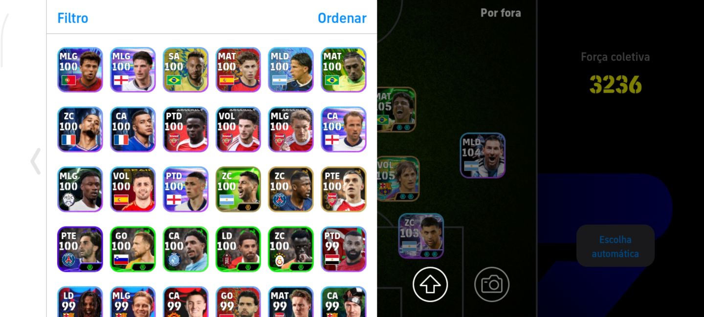 CONTA EFOOTBALL 400 JOGADORES HAZARD 109 HAALAND 108 FULL META ESTRELADA