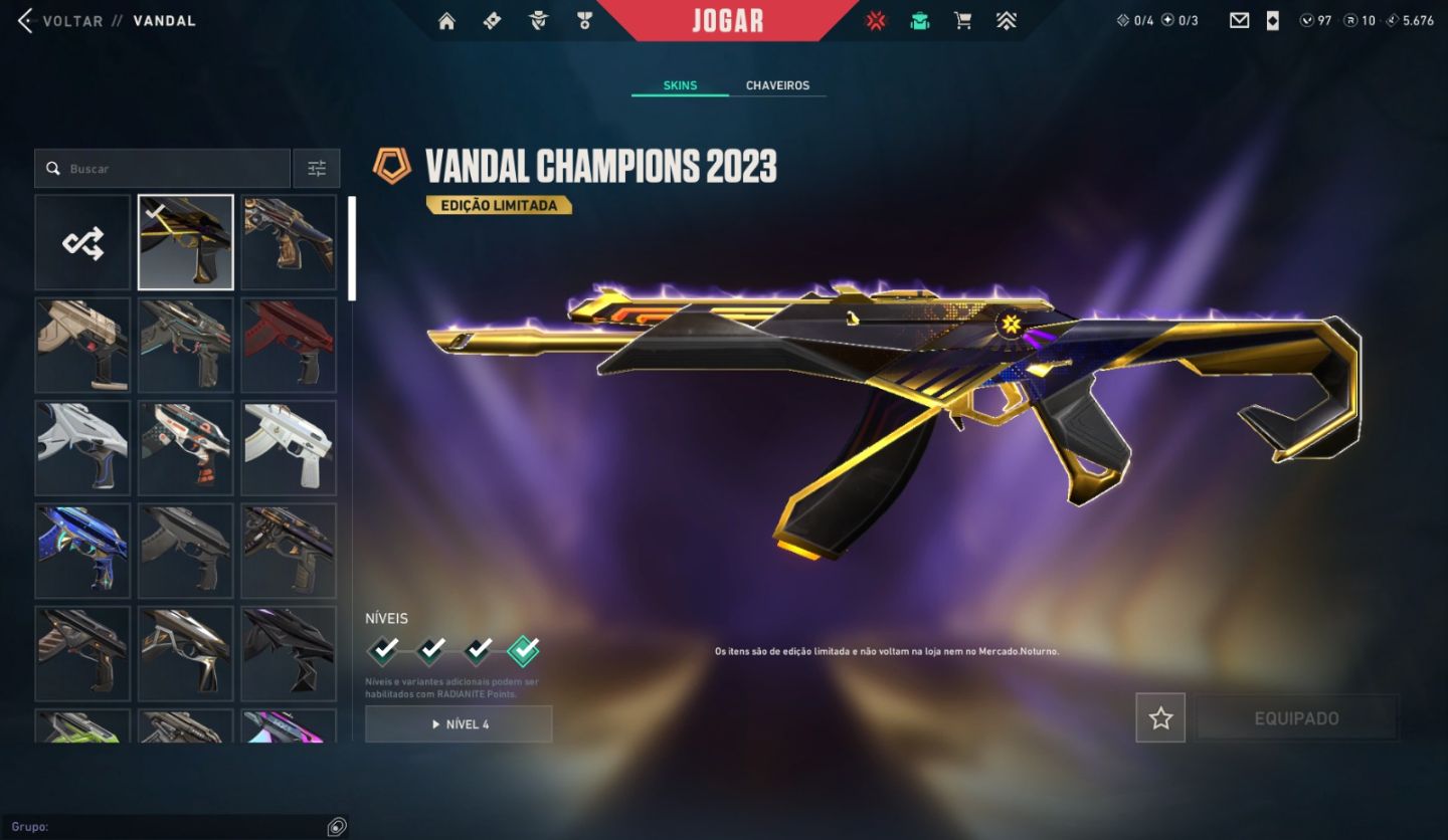 Conta valorant com +4000 gastos em skins e passes. Dono único 100% seguro