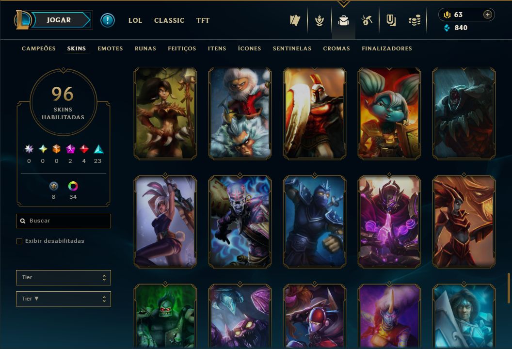 LENDÁRIA LEE SIN PUNHOS DIVINOS + [100 SKINS HABILITADAS] + PLATINA 1 SOLO/FLEX