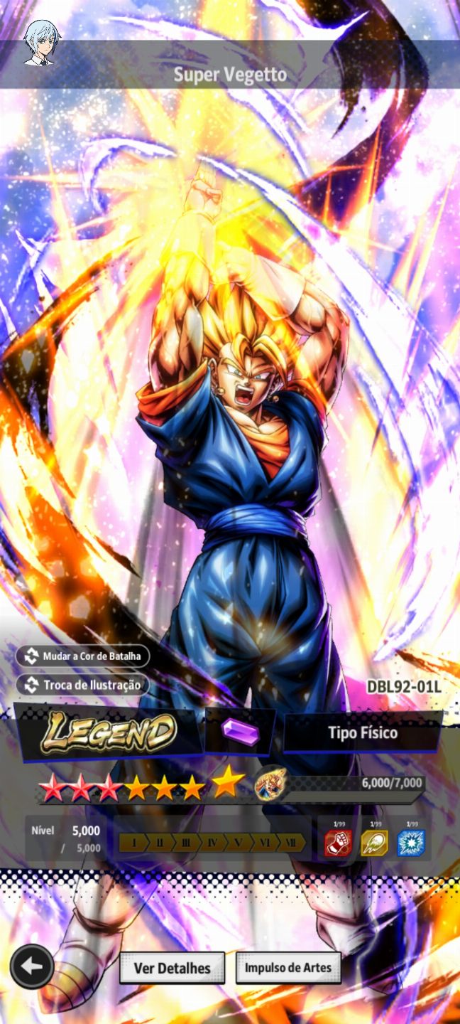 Novo vegito com 3 estrelas vermelhas já com equipe