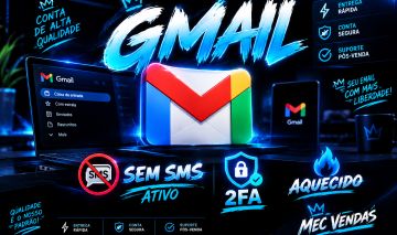 Conta Gmail Antiga | IP BR | 2FA | Não Pede SMS
