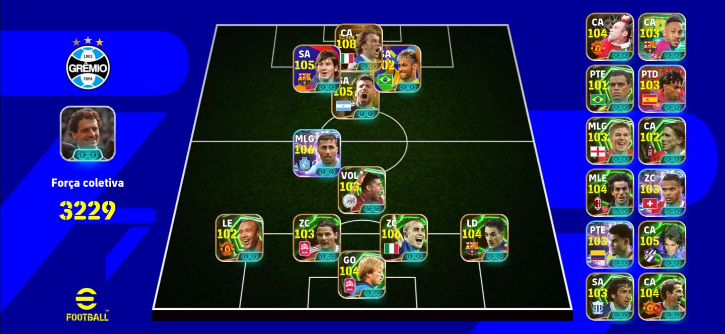 CONTA EFOOTBALL RARA! NEY E MESSI DO PACK + AGUERO BLITZ + BATISTUTA E++!