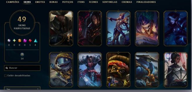 Conta com Rammus Rei - Sentinela riot e vários Ícones raros de 2012