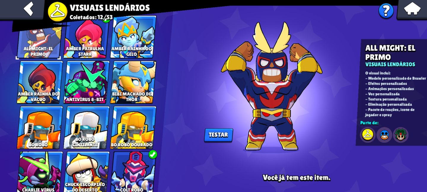 CONTA BRAWL STARS 93K+ TROFÉUS | 105 BRAWLERS | 49 HIPERCARGAS | 249 SKINS