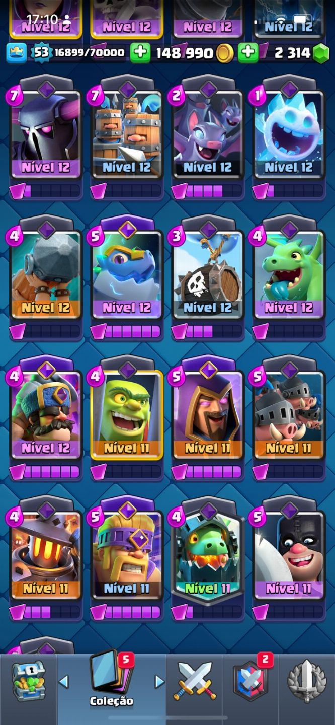 Conta de clash royale muito boa com 9k trofeus