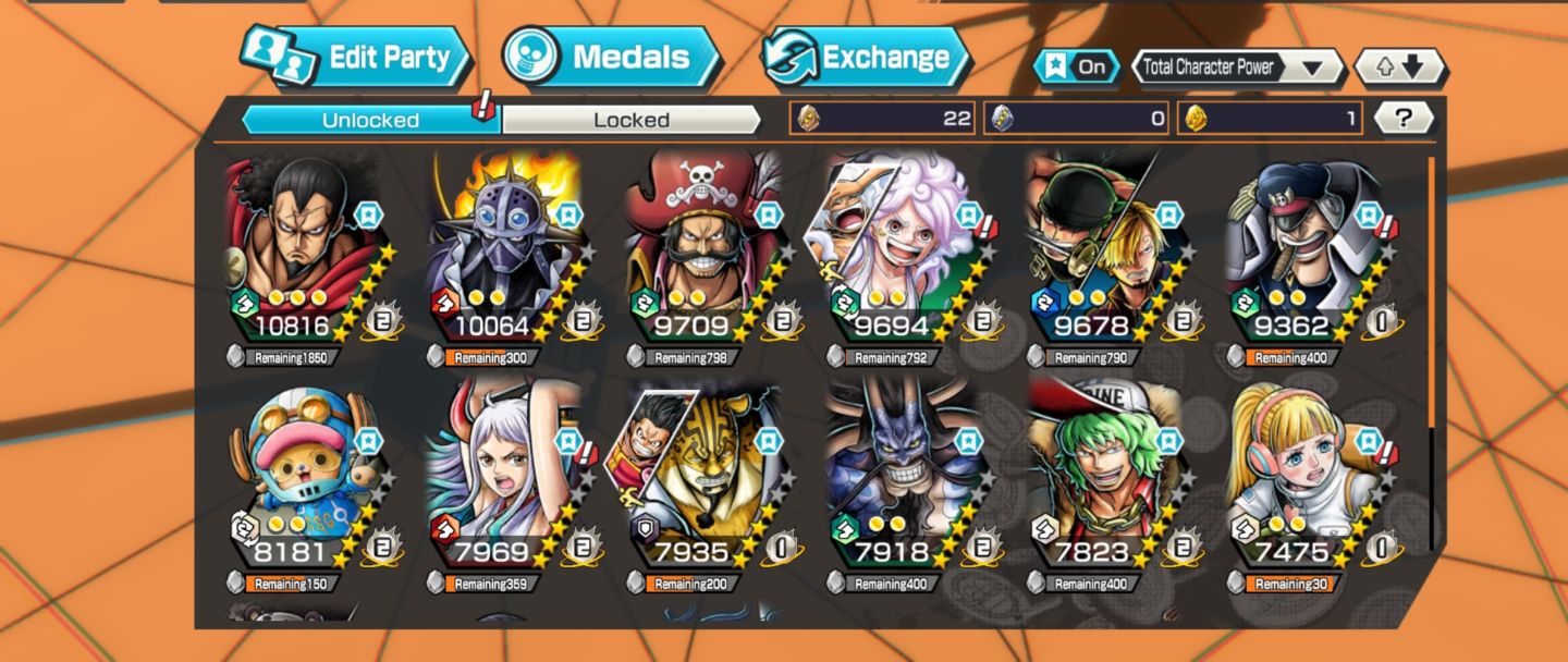 Conta One piece bounty rush 5 Ex