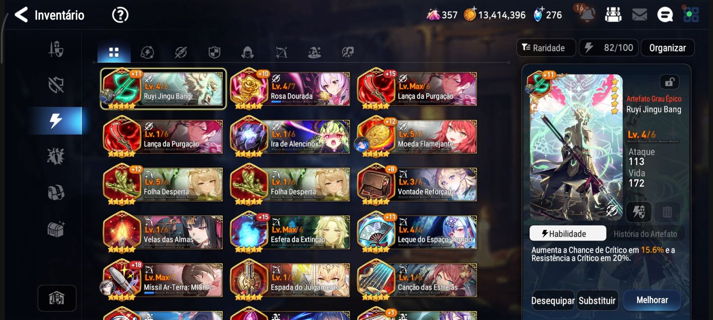 Conta epic seven com Rinak, Luna ML e muito mais!