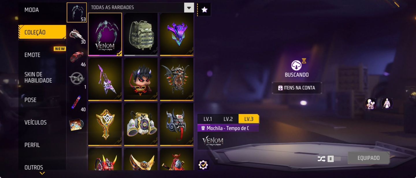 CONTA DE FREE FIRE COM MUITAS SKINS ANTIGAS