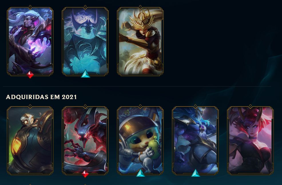 Conta LoL Diamante 4 38 PDL - 165 SKINS