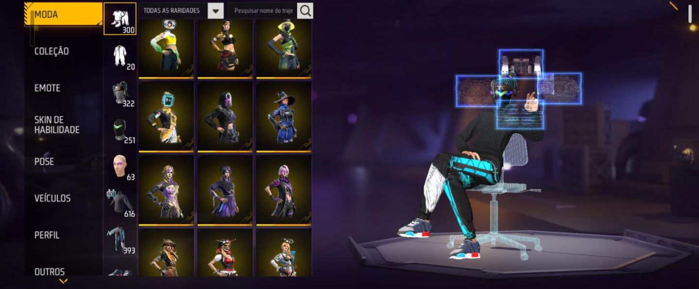 Conta de free fire com mais de 7 anos Muito rara Lvl 73, 9k Like, Arma Evolutiva