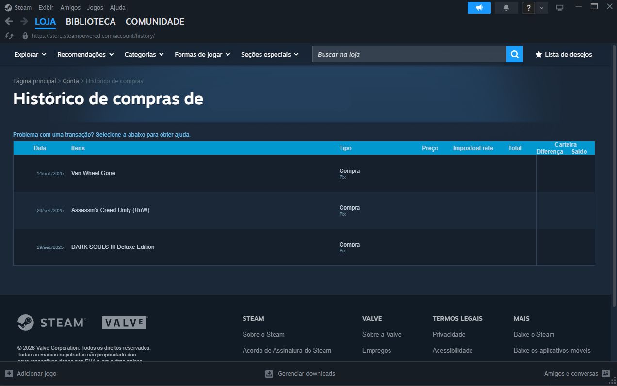 Conta Steam 3 Jogos (Dark Souls 3 Deluxe, Assassins Creed Mirage e Unity)