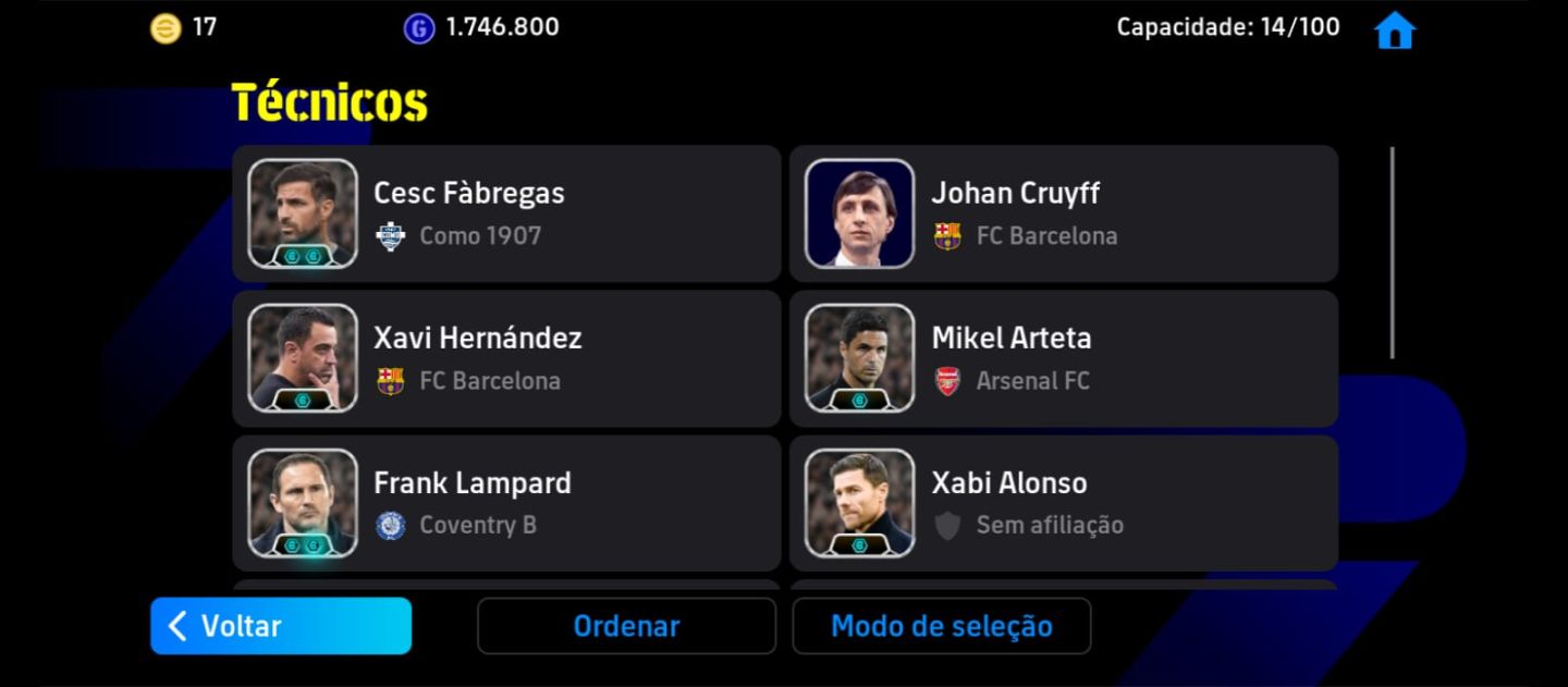 CONTA EFOOTBALL 3247 | Trio MSN | Desailly 107 | Neuer 107 | ETC...