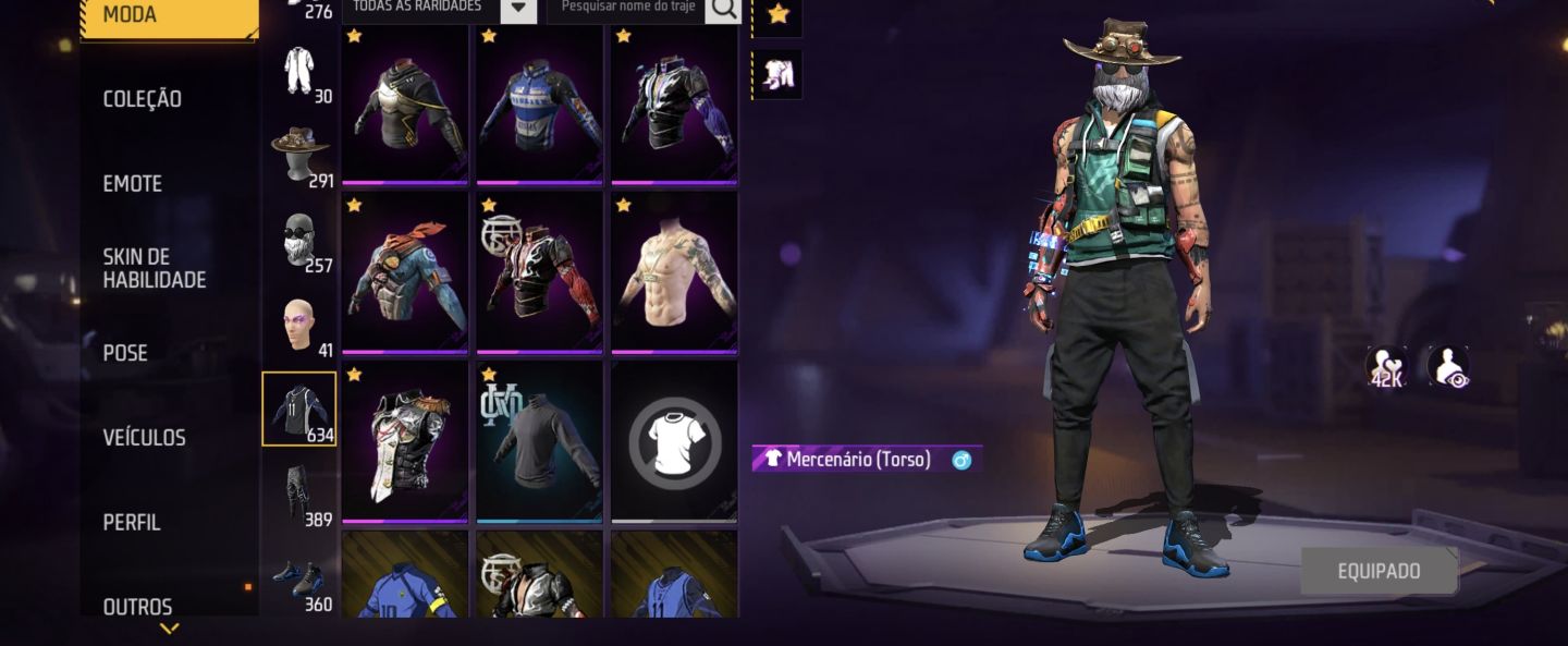 CONTA FREE FIRE VETERANA: PASSES 4 AO 9+ FULL RAGNAROK + PRIME 7