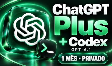 ChatGPT PLUS 6.1 PRIVADO 30 DIAS + CODEX (CONTA SÓ SUA) PROMOÇÃO