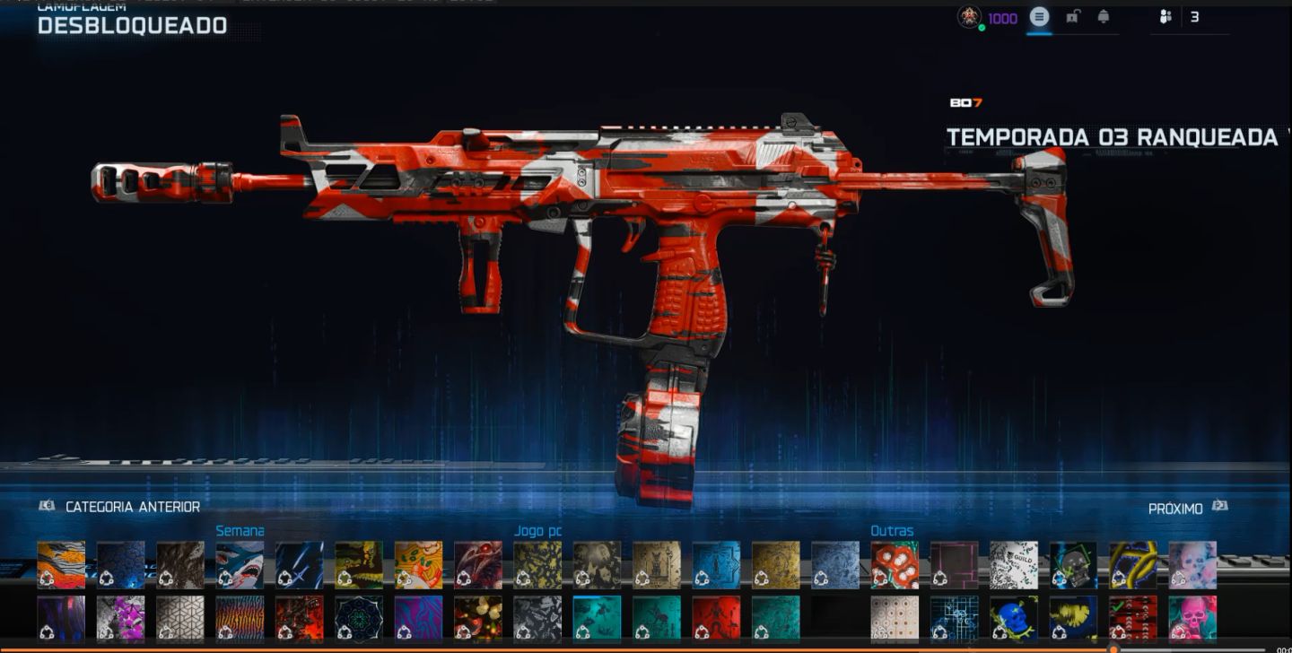 CONTA WARZONE LEVEL 1K COM SKINS E JOGOS BO6 E MW4 ED COFRE ADQUIRIDO