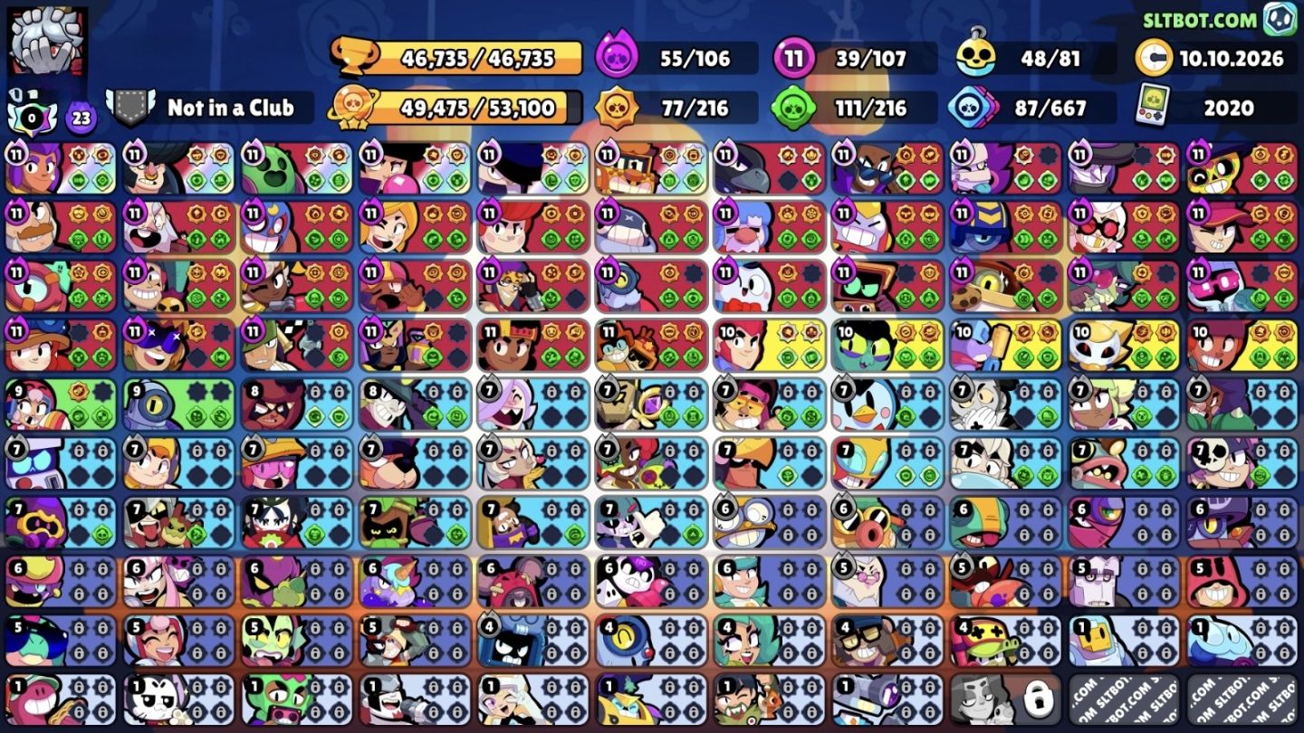 CONTA BRAW 46K |FAMA SATURNIANA 3 -107 BRAWLERS MAIS DE 270 SKINS E 10 PASS PLUS