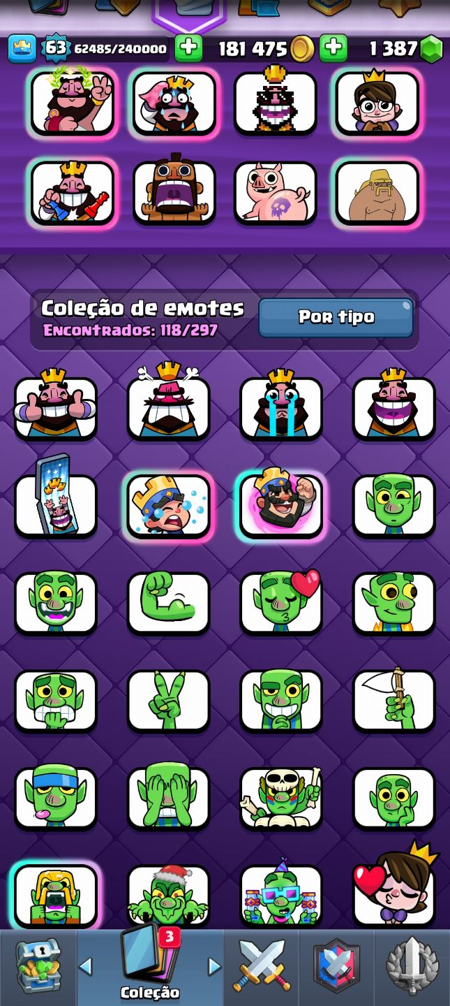 Conta clash royale MAIOR CAMPEAO upada várias evo