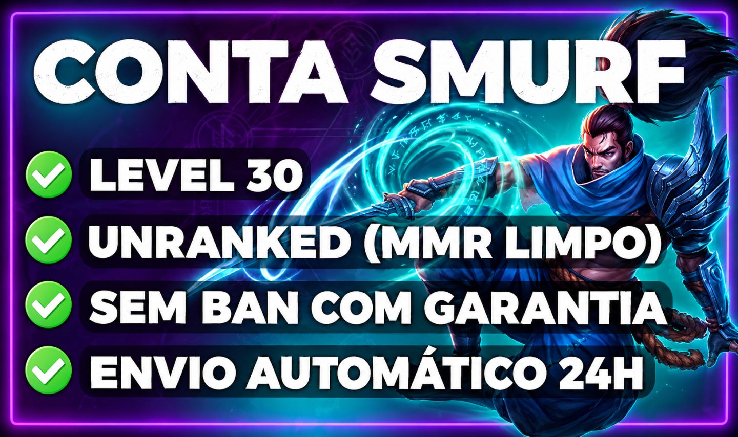 CONTAS SMURF LOL | LEAGUE OF LEGENDS | FULL ACESSO BR UPADA A MÃO SEM USO DE BOT