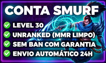 CONTAS SMURF LOL | LEAGUE OF LEGENDS | FULL ACESSO BR UPADA A MÃO SEM USO DE BOT