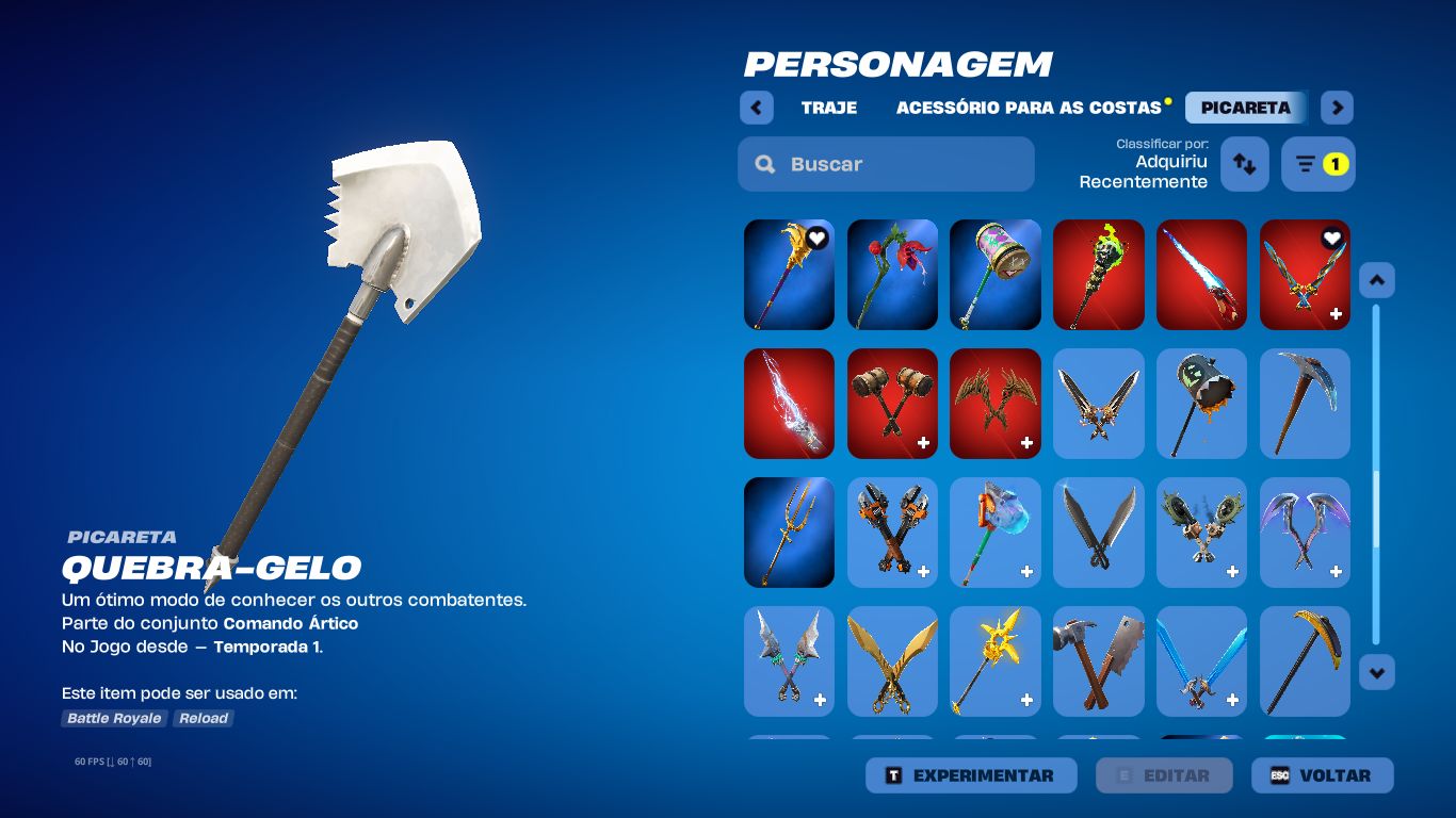 Conta FORTNITE a venda season 5, Skins antigas e Picaretas.