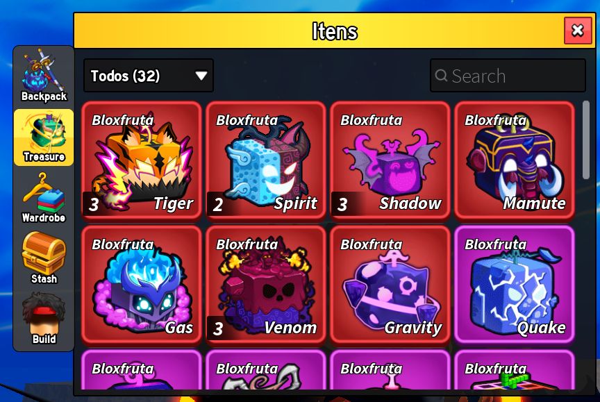 Conta de blox fruits com Dragon, Portal, T rex Permanente, Todas as gamepass